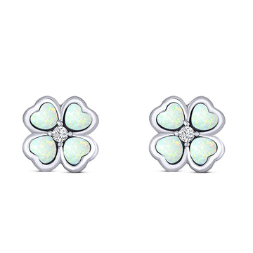 Four Leaf Clover Stud Earrings